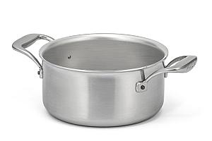Flandria Range 18cm 5-Ply Casserole with Stainless Steel Handles - Induction Compatible