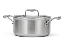 Flandria Range 18cm 5-Ply Casserole with Stainless Steel Handles - Induction Compatible — 3