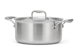 Flandria Range 20cm 5-Ply Casserole with Stainless Steel Handles - Induction Compatible — 3