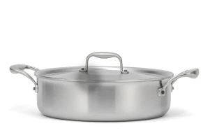 Flandria Range 24cm 5-Ply Rondeau with Stainless Steel Handles - Induction Compatible — 3