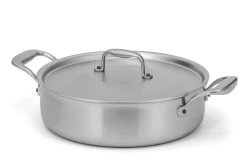 Flandria Range 24cm 5-Ply Rondeau with Stainless Steel Handles - Induction Compatible — 2