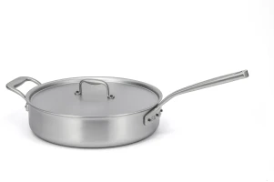 Flandria Range 28cm 5-Ply Sauté Pan with Stainless Steel Handle and Helper Handle - Induction Compatible — 2
