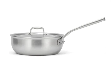 Flandria Range 24cm 5-Ply Saucier Pan with Stainless Steel Handle - Induction Compatible — 3