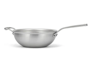 Flandria Range 24cm 5-Ply Risotto Pan with Stainless Steel Handle and Helper Handle - Induction Compatible — 3