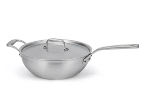 Flandria Range 24cm 5-Ply Risotto Pan with Stainless Steel Handle and Helper Handle - Induction Compatible — 2