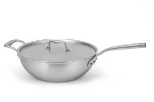 Flandria Range 28cm 5-Ply Wok with Stainless Steel Handle and Helper Handle - Induction Compatible — 2