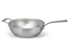 Flandria Range 28cm 5-Ply Wok with Stainless Steel Handle and Helper Handle - Induction Compatible — 1