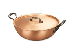 Fusion Range 28cm Copper Wok with Cast Iron Loop Handles - Induction Compatible — 2
