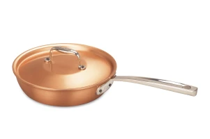 Signature 2.0-serie: koperen koekenpan van 20 cm met roestvrijstalen handvat – geschikt voor inductie — 2