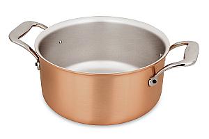 Signature 2.0 Range 18cm Copper Casserole with Stainless Steel Handles - Induction Compatible