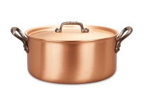 Fusion Range 24cm Copper Casserole with Cast Iron Handles - Induction Compatible — 3