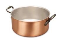 Fusion Range 24cm Copper Casserole with Cast Iron Handles - Induction Compatible — 1