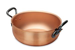 Fusion Range 24cm Solid Copper Jam Pot with Cast Iron Handles - Induction Compatible