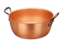 Fusion Range 28cm Solid Copper Jam Pot with Cast Iron Handles - Induction Compatible — 1