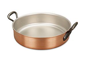Fusion Range 28cm Copper Rondeau with Cast Iron Handles - Induction Compatible
