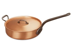 Fusion Range 28cm Copper Sauté Pan with Cast Iron Handle and Helper Handle - Induction Compatible — 2