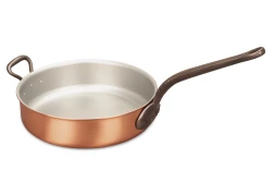 Fusion Range 28cm Copper Sauté Pan with Cast Iron Handle and Helper Handle - Induction Compatible — 1