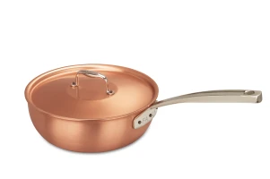 Signature 2.0 Range 24cm Copper Saucier Pan with Stainless Steel Handle - Induction Compatible — 2