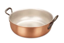 Fusion Range 28cm Copper Stew Pan with Cast Iron Handles - Induction Compatible — 1