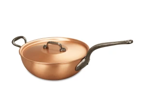 Fusion Range 24cm Copper Risotto Pan with Cast Iron Handle and Helper Handle - Induction Compatible — 2