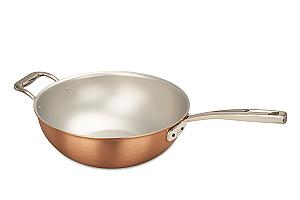 Signature 2.0 Range 28cm Copper Wok with Stainless Steel Handle and Helper Handle - Induction Compatible