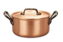 Fusion Range 16cm Copper Casserole with Cast Iron Handles - Induction Compatible — 3