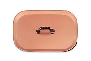Classical Range 35 x 23cm Copper Lid with Cast Iron Handle For Roasting Pan