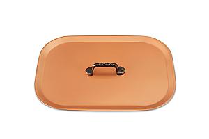 Classical Range 35 x 23cm Copper Lid with Cast Iron Handle For Roasting Pan