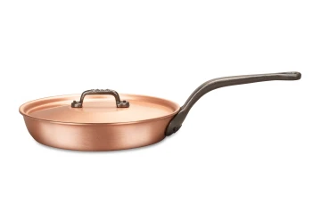 Poêle à frire classique en cuivre de 24 cm avec manche en fonte — 3