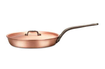 Sartén clásica de cobre de 28 cm con mango de hierro fundido — 3