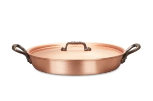 Gama classica Padella rotonda in rame da 28 cm con manici ad anello in ghisa — 3