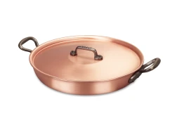 Gama classica Padella rotonda in rame da 28 cm con manici ad anello in ghisa — 2