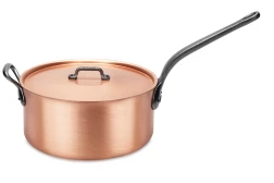 Classical Range 28cm Copper Saucepan with Cast Iron Handle and Helper Handle — 3