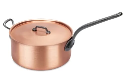 Classical Range 28cm Copper Saucepan with Cast Iron Handle and Helper Handle — 2