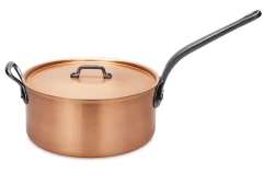 Classical Range 28cm Copper Saucepan with Cast Iron Handle and Helper Handle — 3