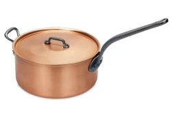 Classical Range 28cm Copper Saucepan with Cast Iron Handle and Helper Handle — 2