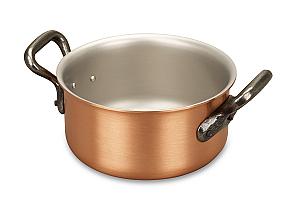 Classical Range 14cm Copper Casserole with Cast Iron Handles