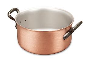 Classical Range 18cm Copper Casserole with Cast Iron Handles