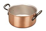 Classical Range 20cm Copper Casserole with Cast Iron Handles