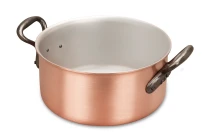 Klassische Serie 20 cm Kupferkasserolle mit gusseisernen Griffen — 1
