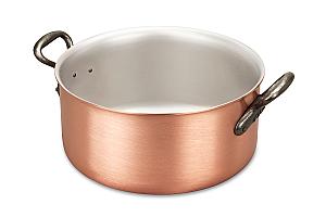 Classical Range 24cm Copper Casserole with Cast Iron Handles