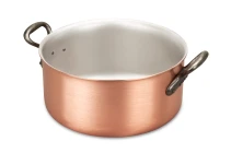 Classical Range 24cm Copper Casserole with Cast Iron Handles — 1