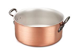 Classical Range 28cm Copper Casserole with Cast Iron Handles