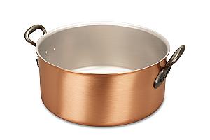 Classical Range 28cm Copper Casserole with Cast Iron Handles