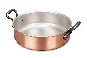 Classical Range 24cm Copper Rondeau with Cast Iron Handles