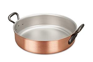 Classical Range 28cm Copper Rondeau with Cast Iron Handles