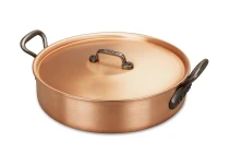 Rondeau classico in rame da 28 cm con manici in ghisa — 2