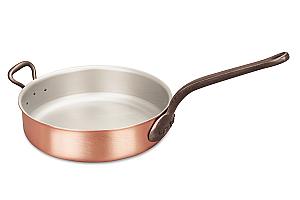 Classical Range 28cm Copper Sauté Pan with Cast Iron Handle and Helper Handle