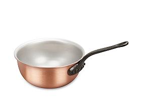 Classical Range 14cm Copper Saucier Pan with Cast Iron Handle