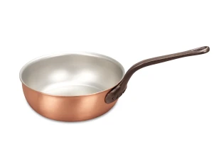 Classical Range 24cm Copper Saucier Pan with Cast Iron Handle — 1